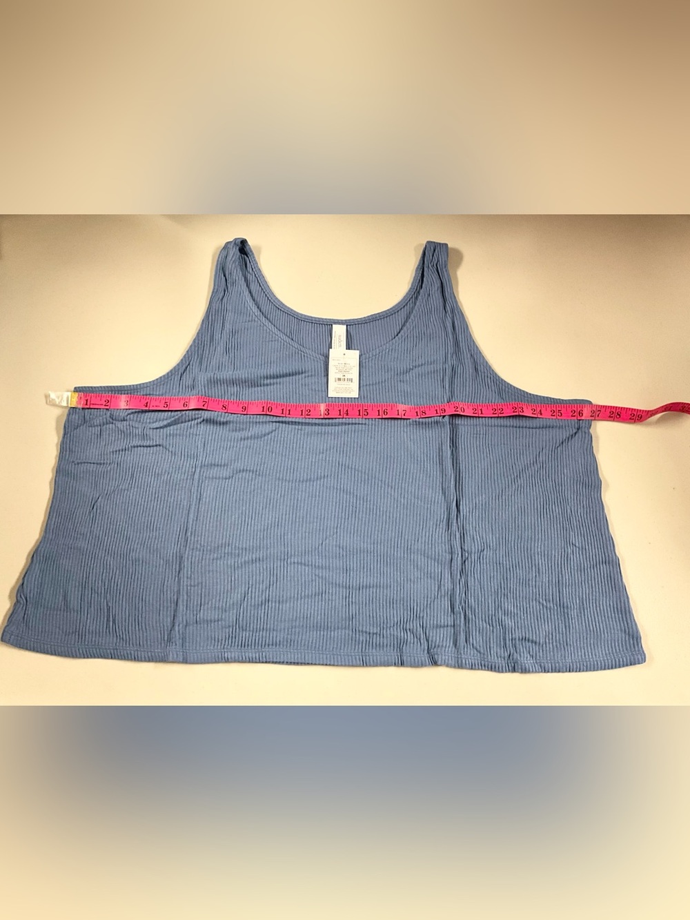 Target Light Blue Ribbed Tank Top - Picture 3 of 9